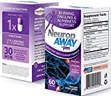 NeuropAWAY PM, Nighttime Nerve Support Formula for Nerve Discomfort, Burning, Tingling, & Numbness in Fingers, Hands, Toes & Feet, at Night. Patented Formula, 60 Capsule