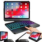 Snugg iPad Mini 6 Case with Keyboard (2021-6th Gen), Wireless Backlit Touchpad Bluetooth iPad Mini 6 Keyboard Case 2021 360 Degree Rotatable iPad Mini Keyboard - Black