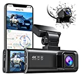REDTIGER F7N 4K Dual Dash Cam Built-in WiFi GPS Front 4K/2.5K and Rear 1080P Dual Dash Camera for Cars,3.16 inch Display,170 Deg Wide Angle Dashboard Camera Recorder,Support 256GB Max
