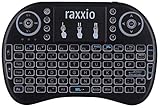 Raxxio i8 Wireless Mini Keyboard with Touchpad Mouse 2.4GHz LED-Backlit TV Keyboard, Mini Keyboard for Android Box Remote for Pc, Pad, Xbox 360, Ps3, Android, Htpc, Iptv, Raspberry Pi