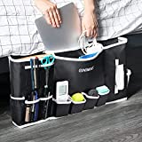 GINIMAX Bedside Caddy - Dorm Room Essentials | Large Size 23'x12' | Under Couch Mattress | Bedside Storage Organizer for TV Remote Control, Mobile Phones, Magazines, Laptops, Glasses