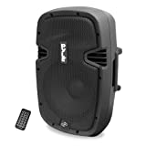 Powered Active PA Loudspeaker Bluetooth System - 10 Inch Bass Subwoofer Monitor Speaker and Built-in USB for MP3, DJ Party Stereo Amp Sub for Concert Audio or Band Music- Pyle PPHP1037UB, blue