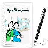 Nursing Report Set 1 Made Simple Nursing Report Sheets Rotebook and 1 Black Ink Metal Pen for Nurses Supplies Nursing Student Appreciation Journal Nursing Day Gifts (7 x 4.5 Inch)