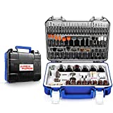 Rotary Tool Accessories Kit, APEXFORGE 357Pcs Accessories Kit, 1/8'(3.2mm) Diameter Shanks, Universal Fitment for Easy Cutting, Sanding, Grinding, Sharpening, Carving, Drilling and Engraving-M0