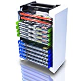 Game Storage Tower – Universal Video Game Storage – Stores 12 Game or Blu-Ray Disks – Game Holder Rack for PS4, PS5, Xbox One, Xbox Series X/S, Nintendo Switch Games and Blu-Ray Discs