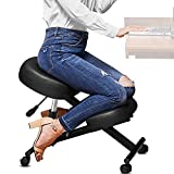 Himimi Kneeling Chair Ergonomic for Office, Height Adjustable Stool with Thick Foam Cushions for Home and Office - Improve Posture to Relieve Neck & Back Pain, New Upgraded Pneumatic Pump