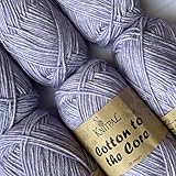 KnitPal Cotton to The Core, DK Hand Knitting and Crocheting Cotton Blend Heather Yarn with Halo, Washcloth -Blankets, (Free Patterns), 6 skeins, 852 yards/300 Grams, DK #3 (Lavender Purple)