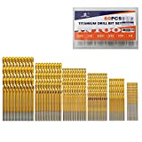 INTOO Mini Drill Bit Set 60 Pcs+12 Pcs Free High Speed Steel HSS Titanium Micro Drill Bits 3/64'-1/8' Metal,Plastic,Wood Drill Bit Sets Small Drill Bit