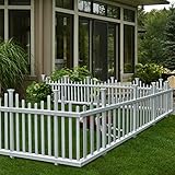 Zippity Outdoor Products ZP19001 No Dig Madison Vinyl Picket Fence, White, 30' x 56.5' (1 Box, 2 Panels), 1 x Pack of 2