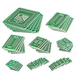 QLOUNI 40pcs PCB Proto Boards SMD to DIP Adapter Plate Converter TQFP (32 44 48 64 84 100) SOP SSOP TSSOP 8 10 14 16 20 23 24 28