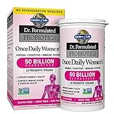 Garden of Life Dr. Formulated Probiotics for Women & Prebiotics, 50 Billion CFU for Women’s Daily Digestive Vaginal & Immune Health, 16 Probiotic Strains Shelf Stable No Gluten Dairy Soy, 30 Capsules