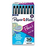 Paper Mate Felt Tip Pens | Flair Marker Pens, Medium Point, Black, 36 Count