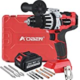 AOBEN 21V Cordless Hammer Drill, High Torque 1200 In-lbs, 1/2-Inch Power Hammer Drill Brushless, with 4.0Ah Li-ion Battery and Charger, Auxiliary Handle, Variable Speed