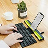 CfoPiryx Foldable Bluetooth Keyboard, Roll Up Wireless Portable Keyboard Compatible with iOS, Android and Windows System, 64 Keys Mini Bluetooth Keyboard for All iPad Tablet Smart Phone Laptop
