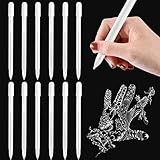 12 Pieces White Gel Pens for Artists, Fine Point Tip White Marker White Ink Highlighting Pens for Black Paper Drawing Illustration Adult Coloring Sketching