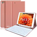 iPad Keyboard Case for iPad 6th Gen 2018, iPad 5th Gen 2017, iPad Pro 9.7, iPad Air 2, iPad Air 1, Detachable Bluetooth iPad Air 2 Case with Keyboard- Smart iPad Case with Keyboard