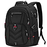 Laptop Backpack 18 Inch Business Travel Backpacks for Men Women Extra Large Waterproof TSA Anti Theft College Bookbags with USB Charging Port 18.4 Gaming Computer Backpack,Black