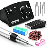 JEWHITENY Professional Nail Drill Machine 30000RPM Light Acrylic Electric Nail File Kits for Remove Nail Gel Polish Nail Drills for Acrylic Nails Design for Home Salon Use 110-240V(Black)