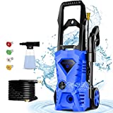 WHOLESUN 3000PSI Electric Pressure Washer, 2.4GPM 1600W High Power Washer Machine with Spray Gun & 4 Nozzles for Cars, Homes, Driveways, Patios