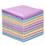Streak Free Miracle Cleaning Cloths Reusable Kitchen Towels Easy Clean Cloth Nanoscale Cleaning Cloth Window Mirror Cleaning Cloth,11.8'×11.8',Pack of 10(Color Shipped Randomly)