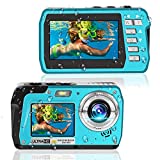 Waterproof Camera Underwater Cameras 4K30FPS 56MP Full HD Video Recorder Selfie Dual Screens 10FT Underwater Digital Camera for Snorkeling on Vacation 1700mAh（DV810）