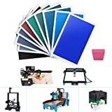 Comgrow 10 Pack Laser Engraver Color Paper,Laser Engraving Tools for Laser Engraving Machine, Engraving of Exquisite Color Patterns Glass Ceramics Acrylic Crystal Jade Accessories