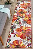 Modern Bright Flowers Non-Slip (Non-Skid) Area Rug Runner 2' X 7' (22' X 84') Multi