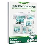 Sublimation Paper 8.5 x 11 Inch 100 Sheets for Any Inkjet Sublimation Printer with Sublimation Ink for Sublimation Blanks, Mug, Tumblers, T-shirt Light Fabric and DIY Gifts (8.5 x 11 inch)