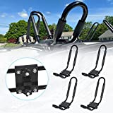 ECOTRIC Universal J-Bar Rack HD Kayak Carrier Holder Canoe Boat Surf Ski Board Roof Top Mounted on Crossbar for Car SUV Truck - Set of 4