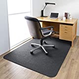 Office Chair Mat, aidoupetPrivateorder Opaque Office Desk Chair Mat for Hardwood Floors Chair Mat Floor Protector Desk Mat Multi-Purpose for Home 0.16' Thick 55'x35' Freely Cuttable (Black)