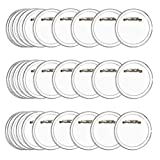 BUYGOO 30Pcs 2.4 inch Acrylic Design Button Badge Clear Button Pin Badges Kit for DIY Crafts and Children's Paper Craft Activities and More