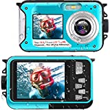 Waterproof Digital Camera Underwater Camera Full HD 2.7K 48 MP Video Recorder Selfie Dual Screens 16X Digital Zoom Flashlight Waterproof Camera for Snorkeling (DV806)…
