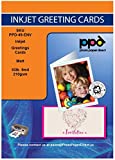 PPD Inkjet Matte Printable Greeting Cards LTR 8.5 x 11' 53lbs 210gsm 9mil with Envelopes x 50 Sheets (PPD049-50-Env)