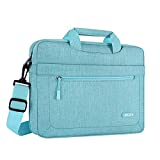 MOSISO Laptop Shoulder Messenger Bag Compatible with MacBook Pro 16 inch 2021 2022 M1 Pro/Max A2485/2019-2020 A2141/Pro 15 A1398, 15-15.6 inch Notebook with Adjustable Depth at Bottom, Hot Blue