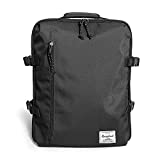 Rangeland New Business Trip Backpack 21L Flight Approved Carry on Daypack 15-inch Laptop Notebook, School Commute Gym Sport, All Black