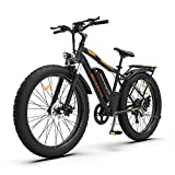 AOSTIRMOTOR Electric Mountain Bike, 750W Motor&48V 13AH Battery Ebike with Rack and Fender, 26 * 4.0 Inch Fat Tire Bike, Electric Bicycle for Adults