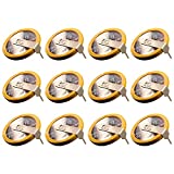 12Pack CR2032 Battery, CR2032 3V Lithium Battery with Solder Tabs for SNES, N64, Gameboy, Pokemon, Gameboy Color Game Battery Replacement