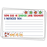 Super Job - Teacher Notes to Parents - Classroom Incentive Cards to Send Home - Motivational Good Behavior Cards [Package of 50]