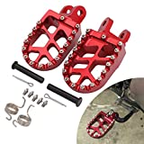JFG RACING Dirt Bike Foot Pegs,Billet MX Wide Motorcycle Foot Pegs Footpegs for CR80R/RB 1996-2002/ CR85R/RB 03-07/XR250R 1996-2004/XR400R 1996-2004/XR600R 1989-2000/XR650L 1992-2021/ XR650R 2000-2007