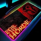 Gaming Mouse Pads XXL Anime Orc Vs Human of Battle Logo Mouse Pad Gaming RGB Mouse Pad Large Overlock LED Mouse Pad PC Laptops Gamer for Gaming Accessories CSGO,12 inchX24 inch