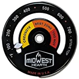Midwest Hearth Wood Stove Thermometer - Magnetic Stove Top Meter