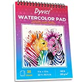 Dyvicl Watercolor Pad 9'x12', 35 Sheets (140 lb/300gsm), Spiral Bound Cold Press Watercolor Paper Pad, Watercolor Sketchbook for Painting, Drawing, Mixed Media, Acrylic