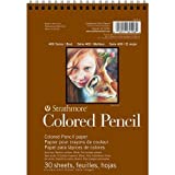 Strathmore 400 Series Colored Pencil Pad, 6'x8' Wire Bound, 30 Sheets