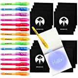 Invisible Ink Pen and Notebook, Pack of 16 - BONNYCO | Party Favors for Kids Birthday | Spy Pen Party Supplies, Pinata Stuffers, Prizes for Kids | Magic Pen Birthday Party Favors, Prizes for Students