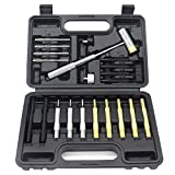 WHLLING 21 Pcs Gunsmith Hammer and Punch Set, Roll Pin Punch Set with Brass Punch Steel Punch and Steel Hammer In Storage Case for Gunsmithing