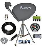 DirecTV SWM SL3S Portable Satellite RV Dish Kit Camping Tailgating with Tripod SWiM and level