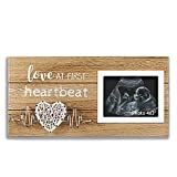 VILIGHT New Mom Gifts - Pregnancy Announcements Ideas Baby Nursery Decor - Love At First Heartbeat Sonogram Picture Frame for Standard 4' x 3' Ultrasound Photo