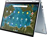 ASUS 14' FHD (1920 x 1080) LED-Backlit Touchscreen 2-in-1 Chromebook, Intel Core M3-8100Y, 4GB Memory, 64GB eMMC, Webcam, Bluetooth, Wireless-AC, Backlit Keyboard, Chrome OS, 64GB ABYS Micro SD Card