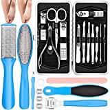 Pedicure Kits - Callus Remover for Feet, 23 in 1 Professional Manicure Set Pedicure Tools Stainless Steel Foot Care, Foot File Foot Rasp Dead Skin for Women Men Home Foot Spa Kit, Blue…
