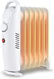 LifePlus Oil Filled Heater, Portable Space Radiant Heater with Quiet Work, Overheat Safety, 700W Small Electric Heater for Bedroom, Indoor use